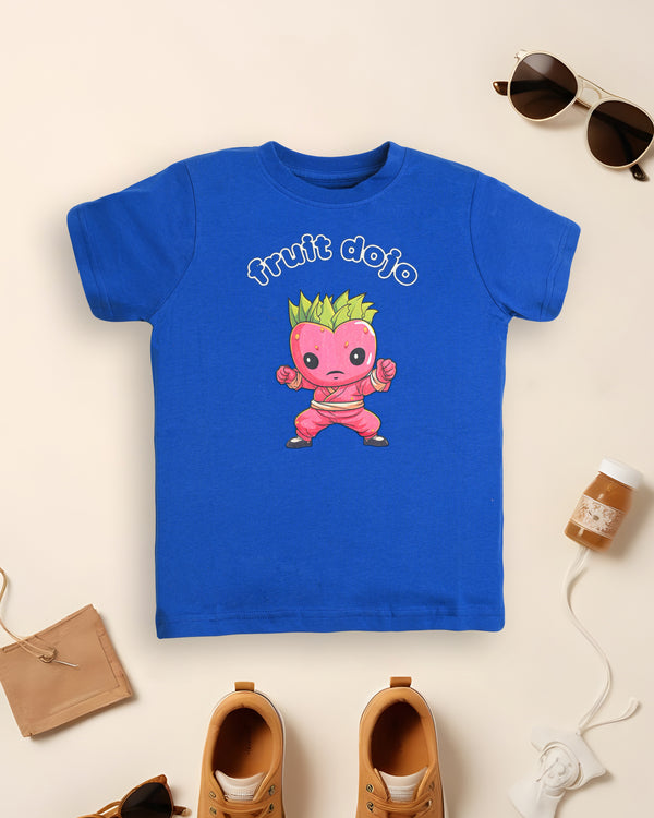 Dragon Fruit Print Premium Blue T-Shirt For Boys