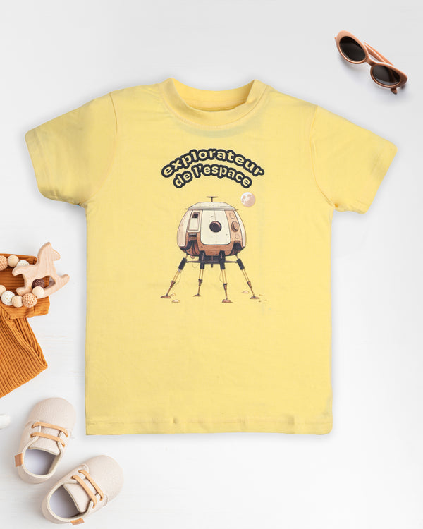 Lunar Lander Premium Yellow T-Shirt For Boys