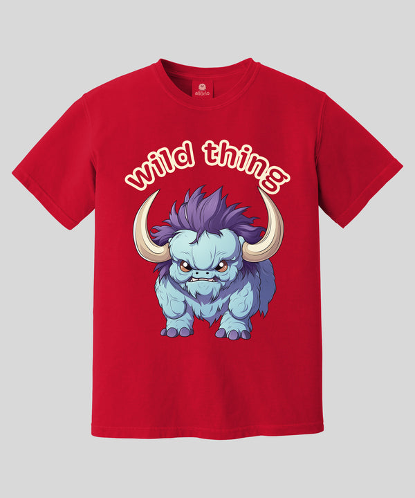 Bull Print Premium Red T-Shirt For Boys