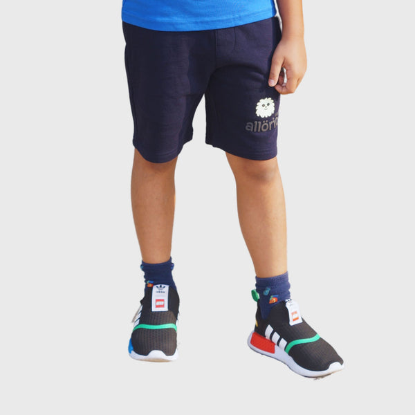 Premium Boys Cotton Mid Rise Shorts - Navy Blue