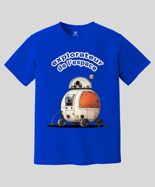 Space Rover Print Premium Blue T-Shirt For Boys